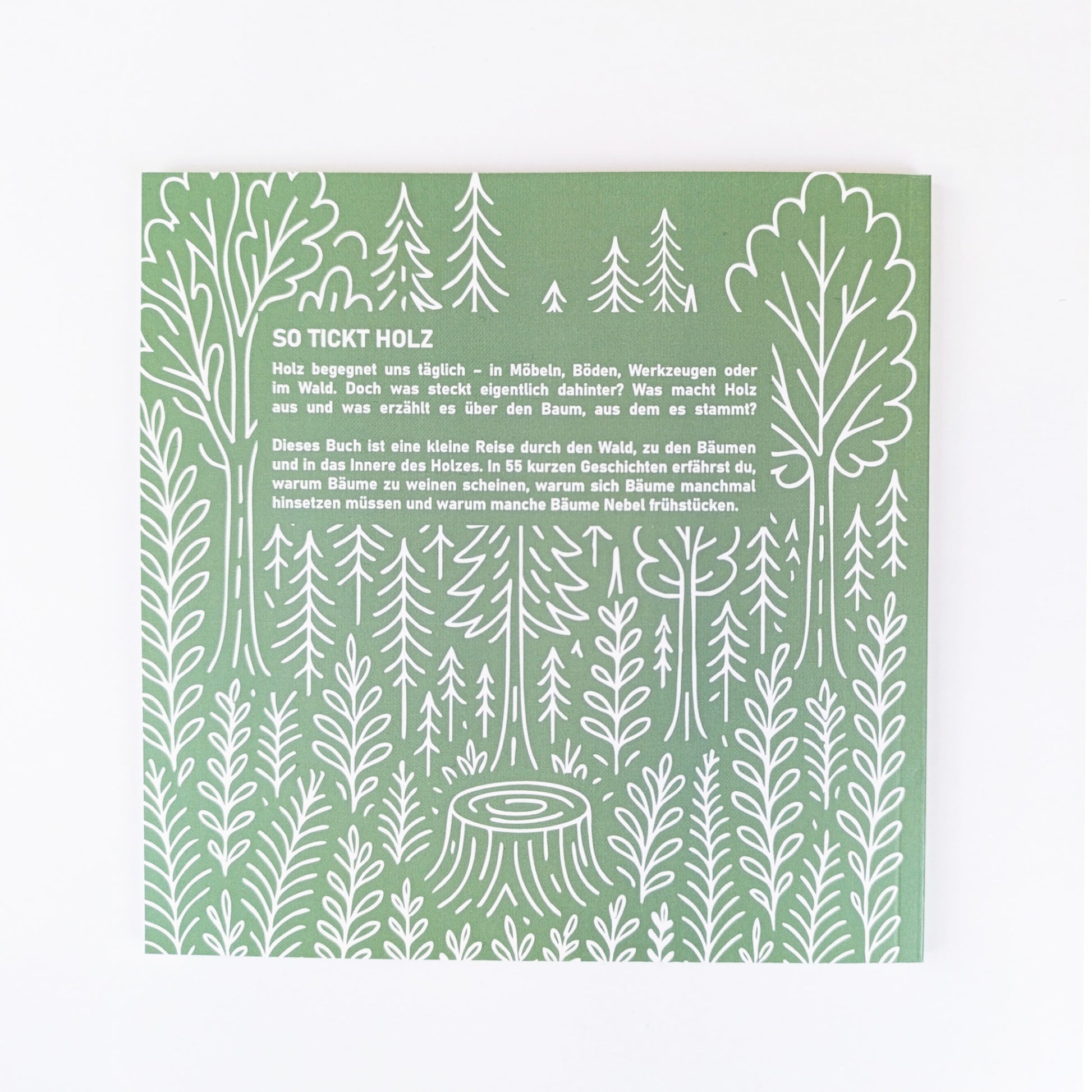 Das Buch „So tickt Holz“ als nachhaltiges Geschenk, stilvoll verpackt für Holzliebhaber und Designfans