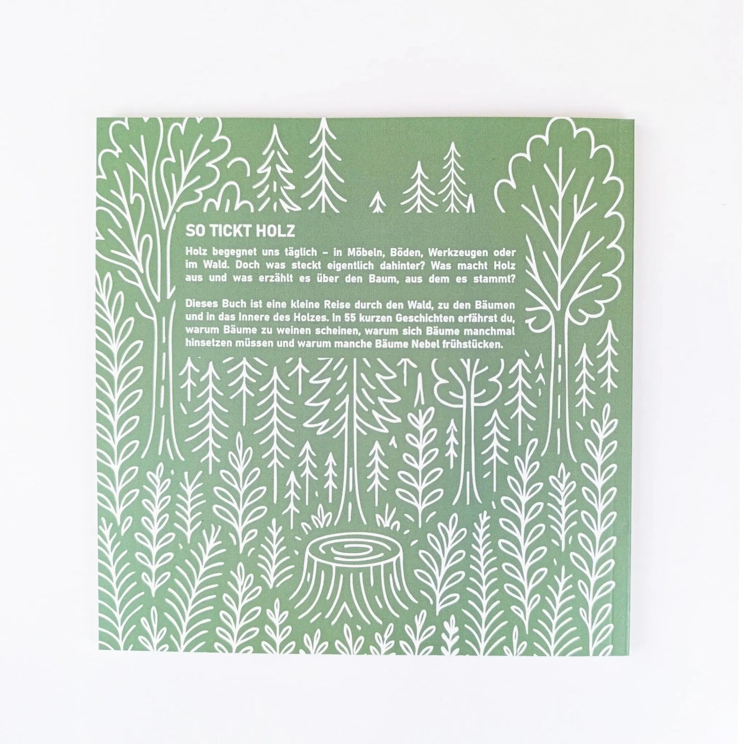 Das Buch „So tickt Holz“ als nachhaltiges Geschenk, stilvoll verpackt für Holzliebhaber und Designfans