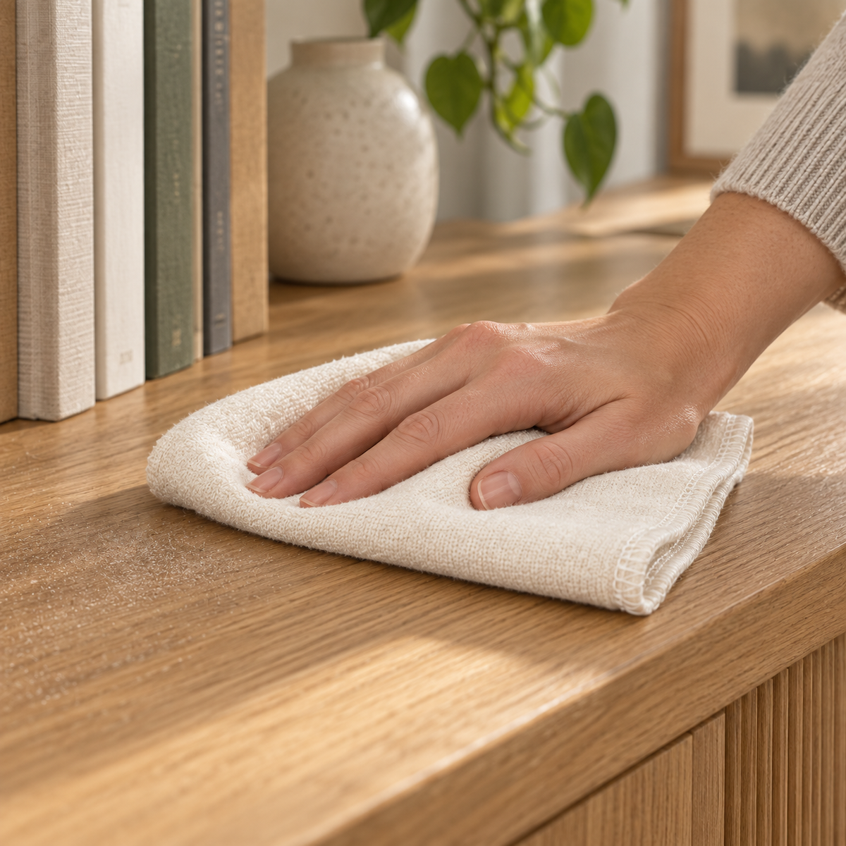 Wood Duster | nachhaltiges Staubtuch aus 100 % Baumwolle für Möbel & Böden