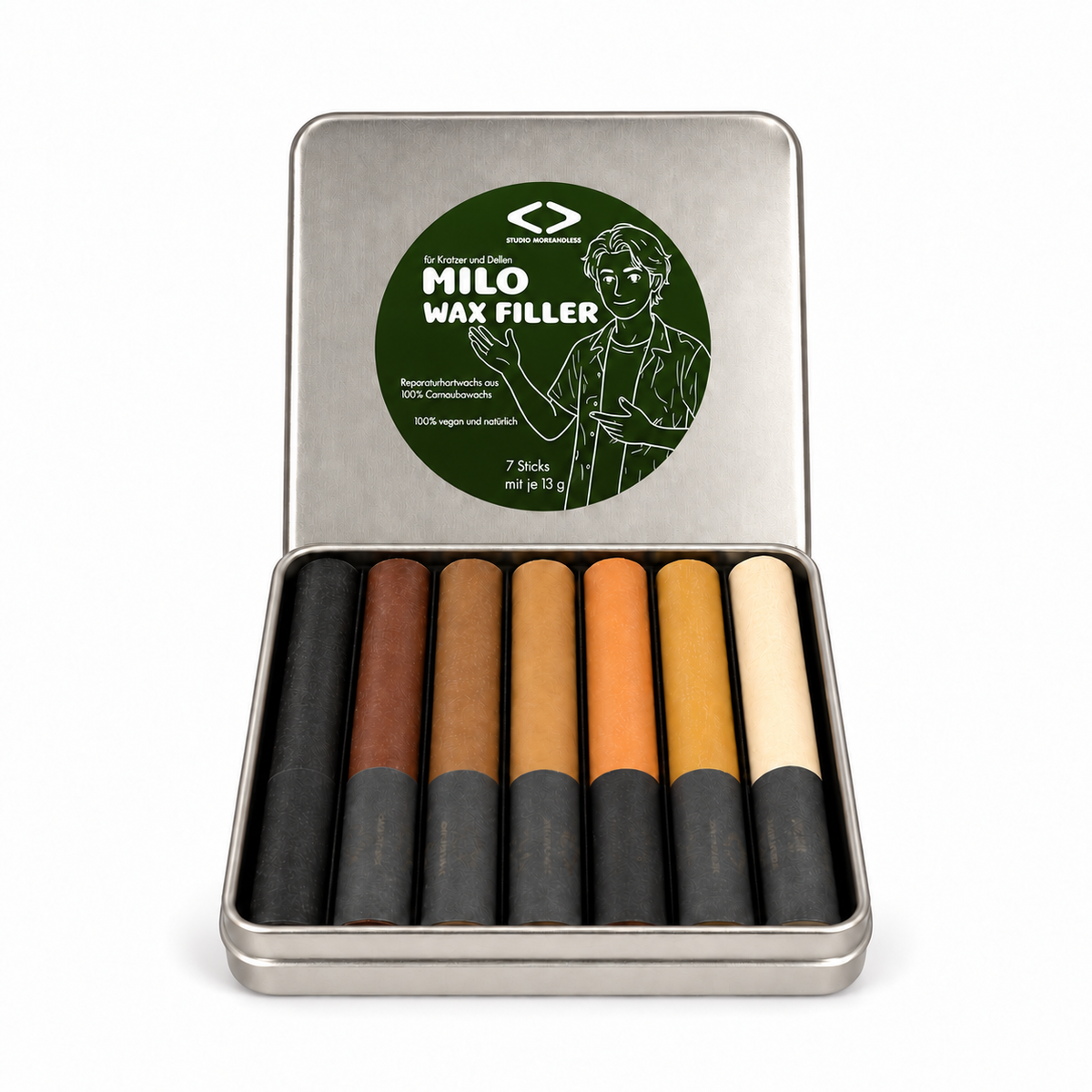 Milo Werkstattbox | Reparaturkitt für Kratzer & Risse im Holz