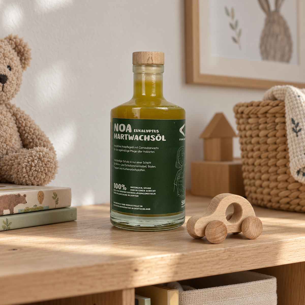 Noa Hartwachsöl 500ml | natürliches Holzpflegeöl für den Innenraum