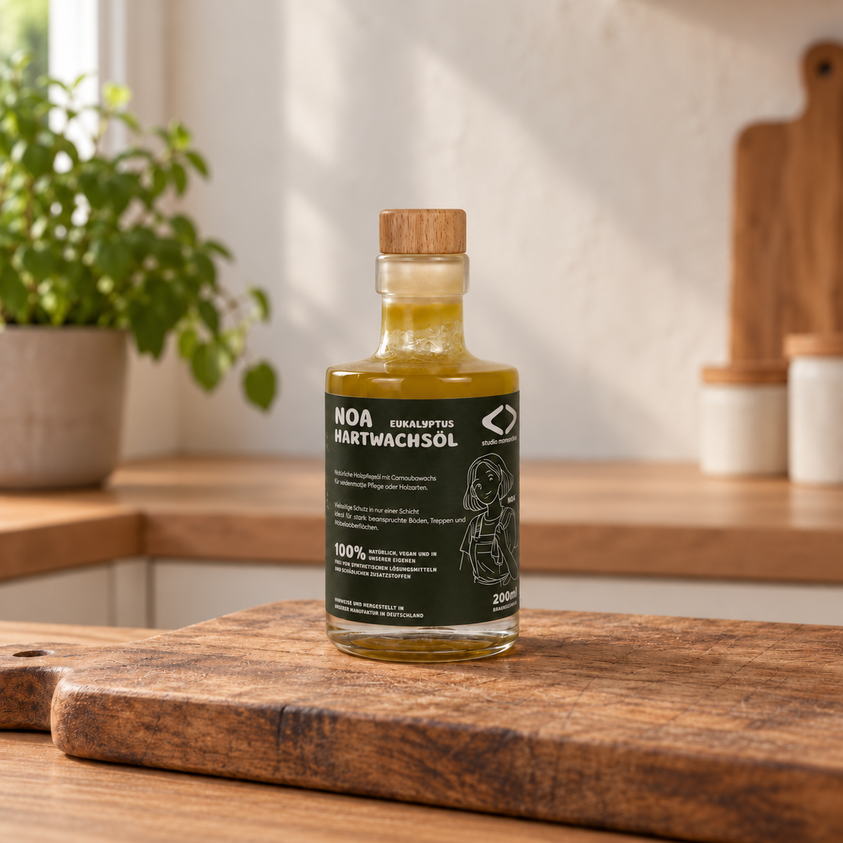 Noa Hartwachsöl 200ml | natürliches Holzpflegeöl für den Innenraum